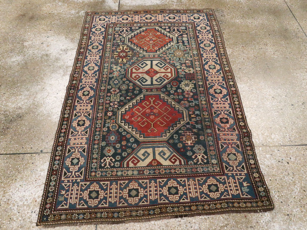 Antique Caucasian Shirvan Rug, No.8687 - Gss