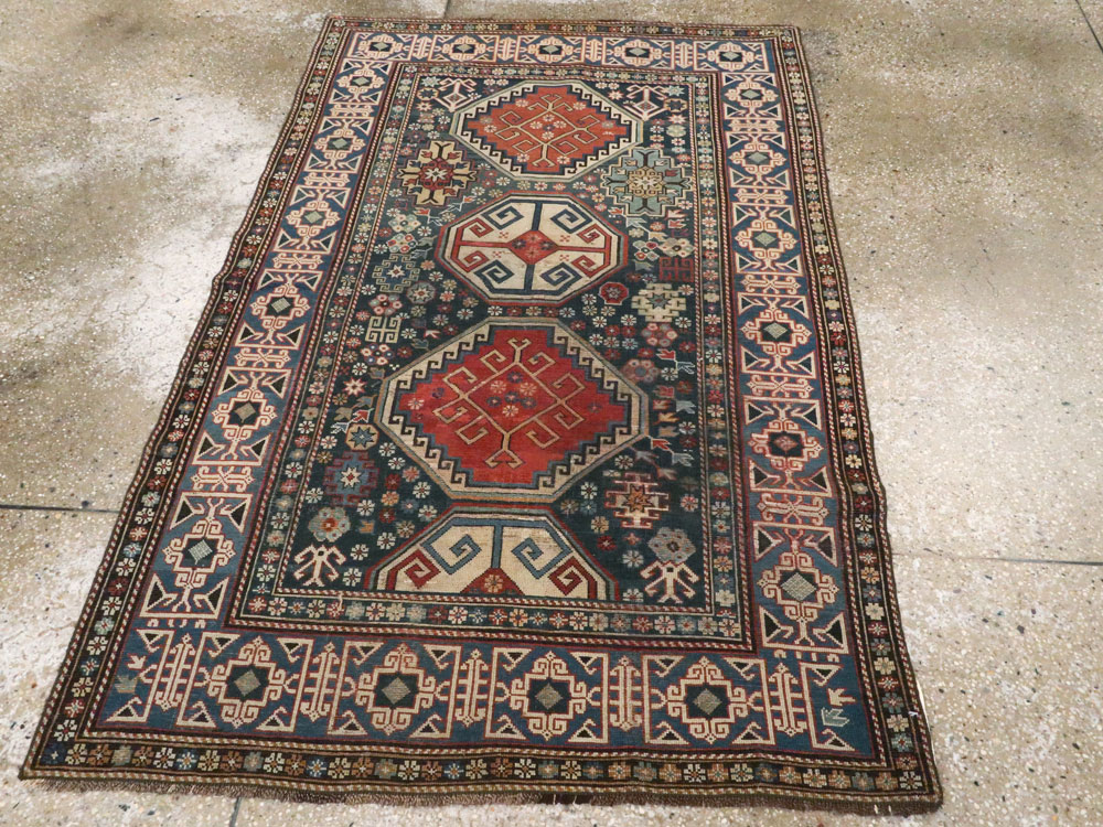 Antique Caucasian Shirvan Rug, No.8687 - Gss