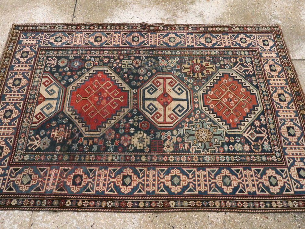 Antique Caucasian Shirvan Rug, No.8687 - Gss