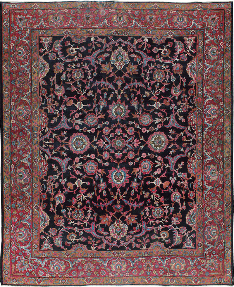 Antique Persian Lavar Kerman Carpet, No.8700 - Gss