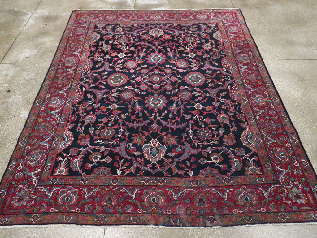 Antique Persian Lavar Kerman Carpet, No.8700 - Gss