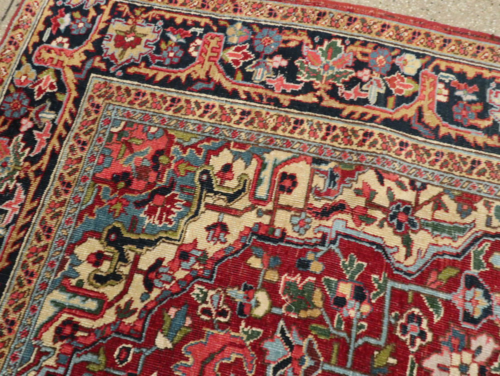 Vintage Persian Heriz Carpet, No.8713 - Gss