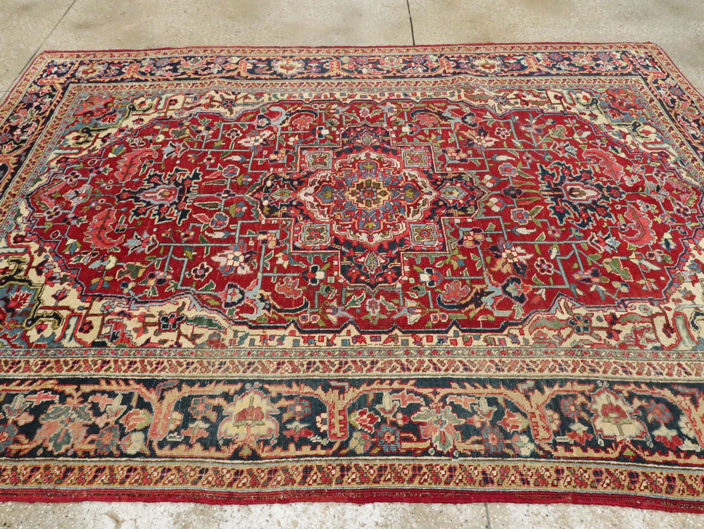 Vintage Persian Heriz Carpet, No.8713 - Gss