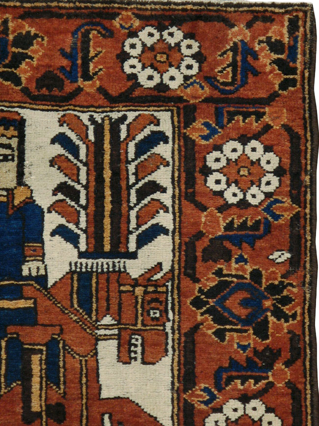 Vintage Bakhtiari Pictorial Rug, No.8750 - Gss