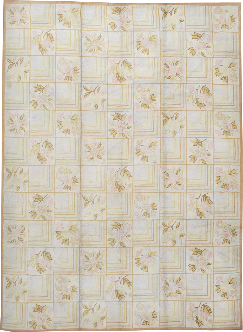 Vintage American Hook Room Size Carpet, No.8773 - Gss