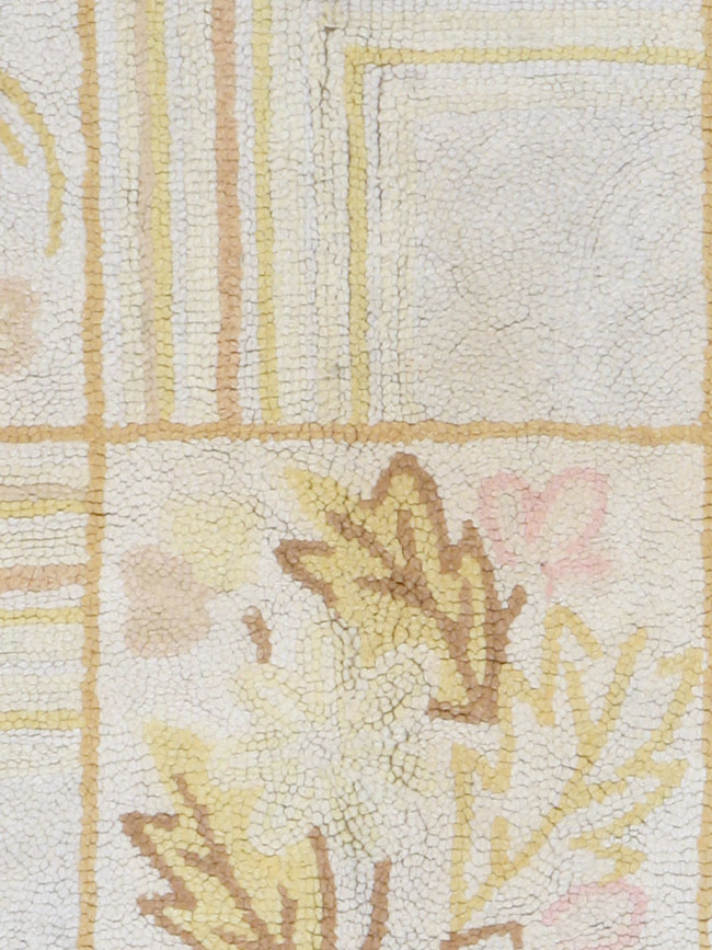 Vintage American Hook Room Size Carpet, No.8773 - Gss