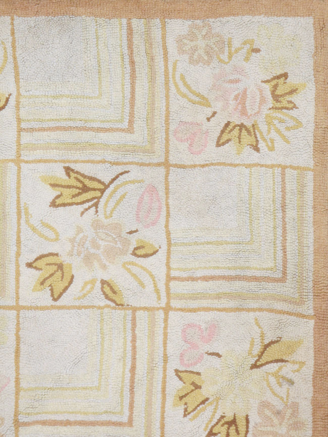 Vintage American Hook Room Size Carpet, No.8773 - Gss