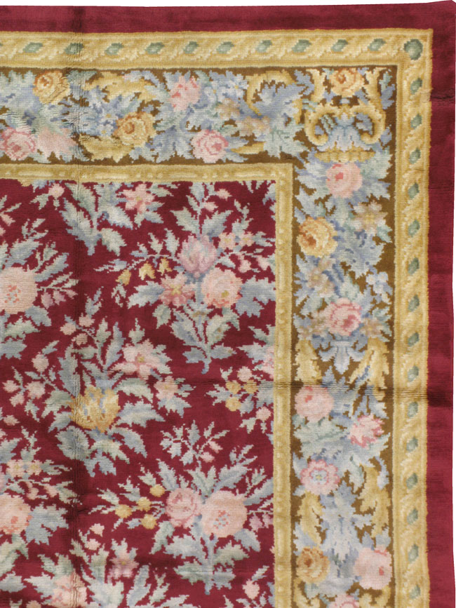 Vintage European Savonnerie Carpet, No.8784 - Gss