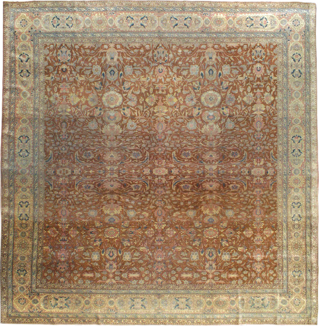 Antique Turkish Herekeh Square Carpet, No.8786 - Gss