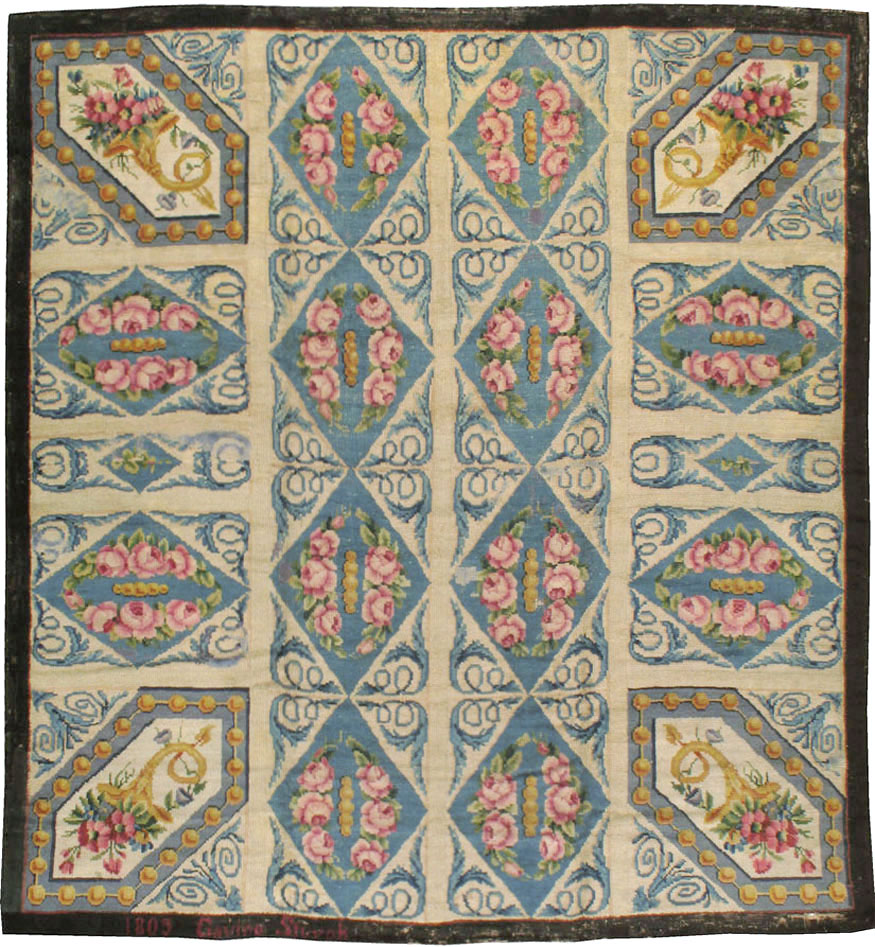 Antique European Savonnerie Carpet, No.8787 - Gss