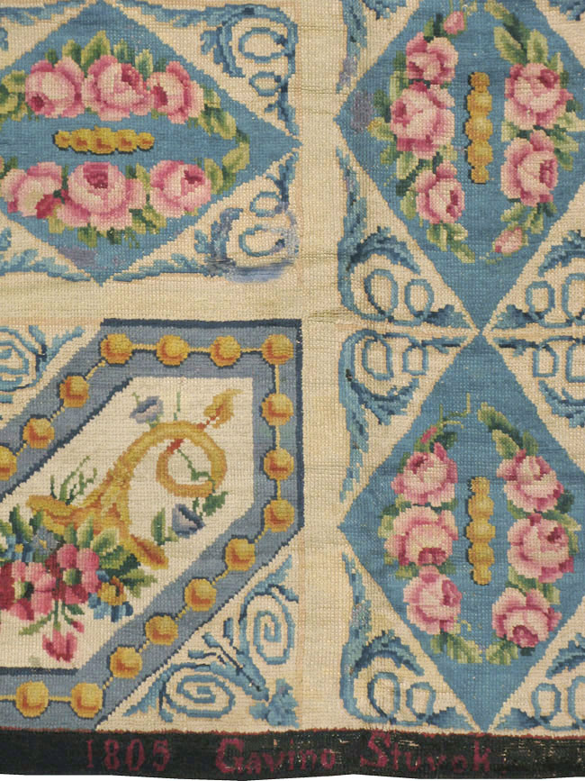 Antique European Savonnerie Carpet, No.8787 - Gss