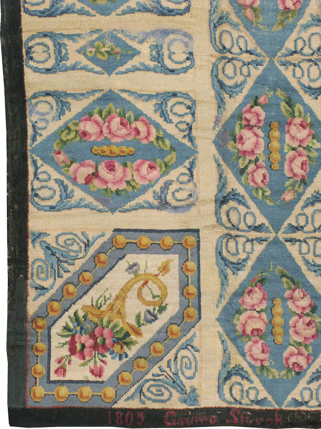 Antique European Savonnerie Carpet, No.8787 - Gss