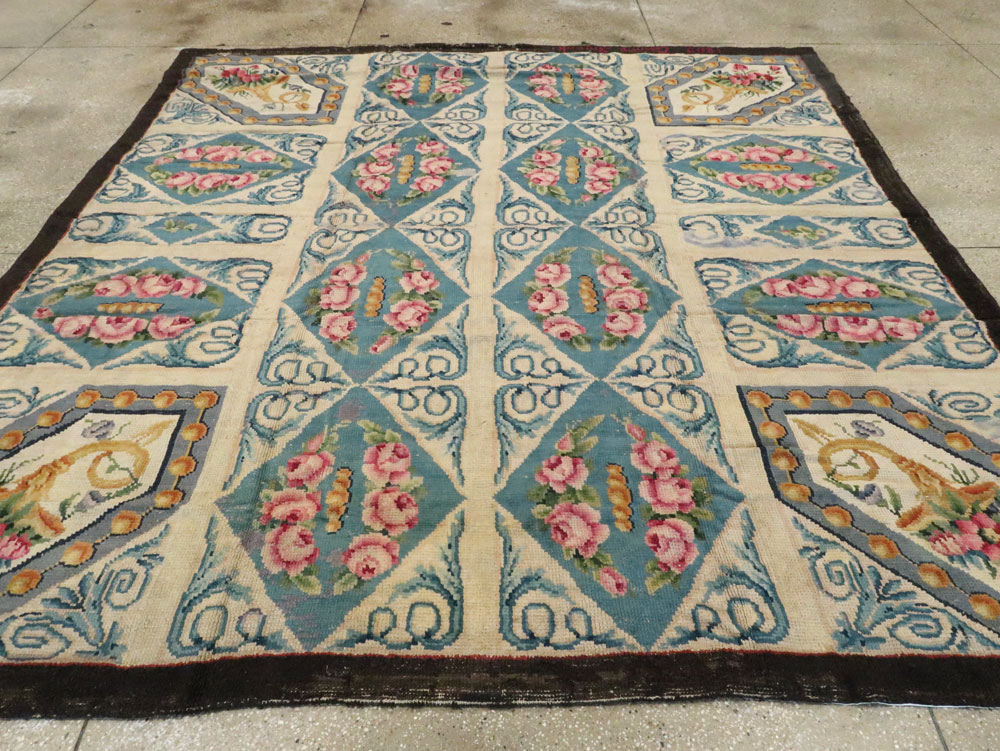 Antique European Savonnerie Carpet, No.8787 - Gss