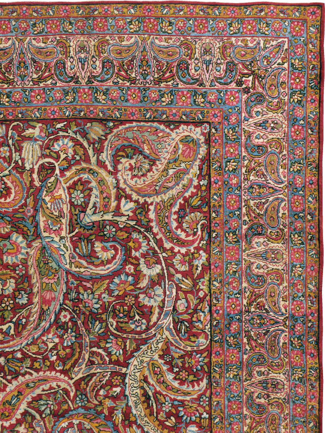 Antique Persian Lavar Kerman Carpet, No.8798 - Gss