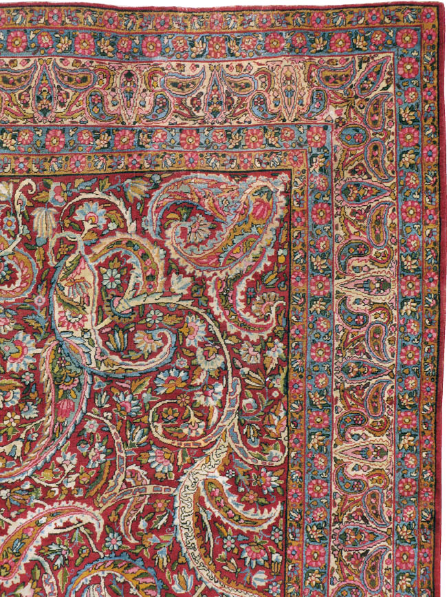 Antique Persian Lavar Kerman Carpet, No.8798 - Gss