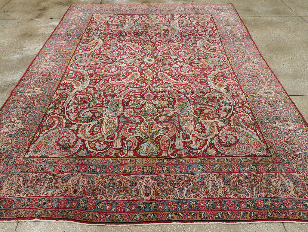 Antique Persian Lavar Kerman Carpet, No.8798 - Gss