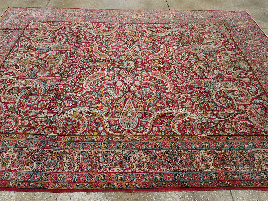Antique Persian Lavar Kerman Carpet, No.8798 - Gss