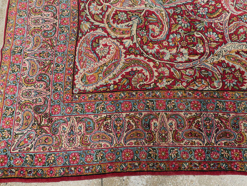 Antique Persian Lavar Kerman Carpet, No.8798 - Gss