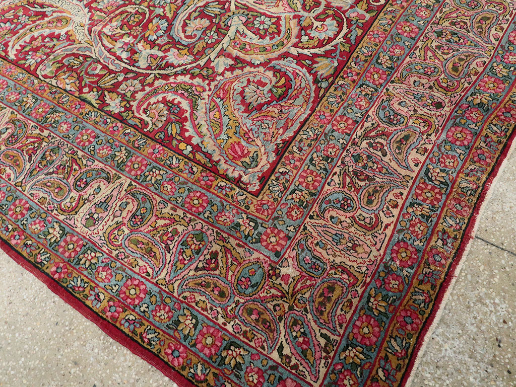 Antique Persian Lavar Kerman Carpet, No.8798 - Gss