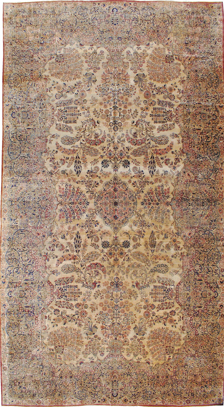 Vintage Persian Kerman Carpet, No.8822 - Gss