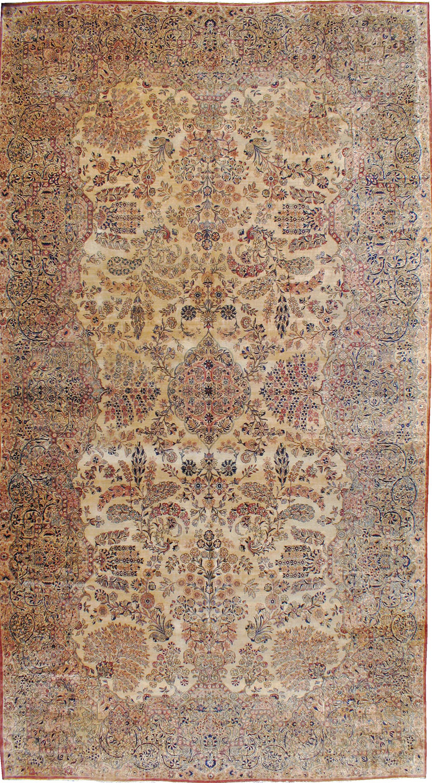 Vintage Persian Kerman Carpet, No.8822 - Gss