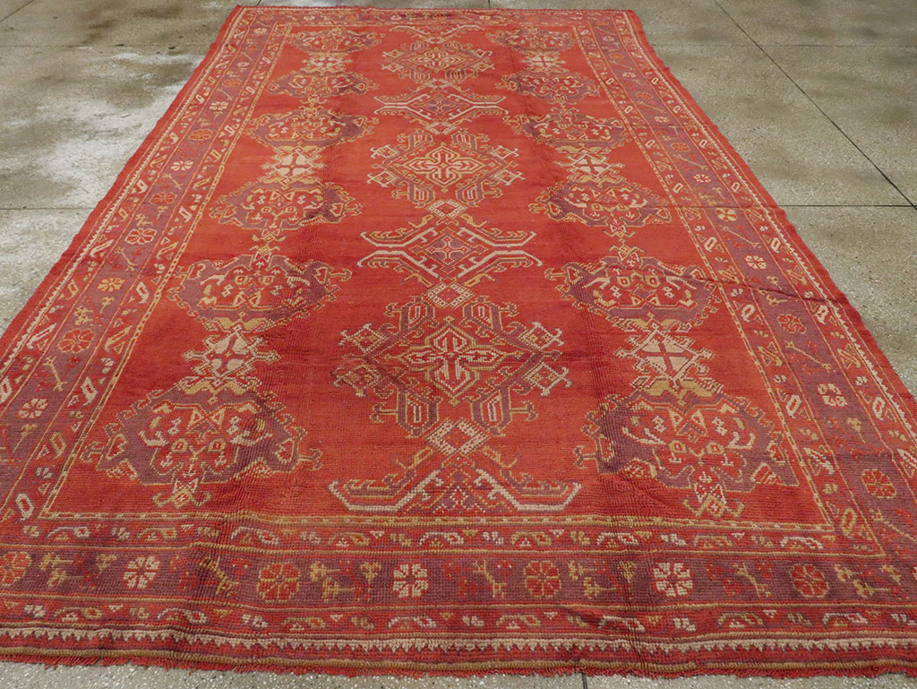 Vintage Turkish Oushak Carpet, No.8831 - Gss