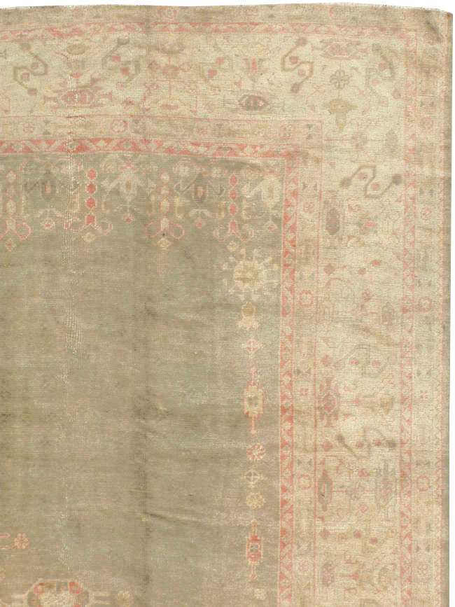 Antique Turkish Oushak Carpet, No.8850 - Gss