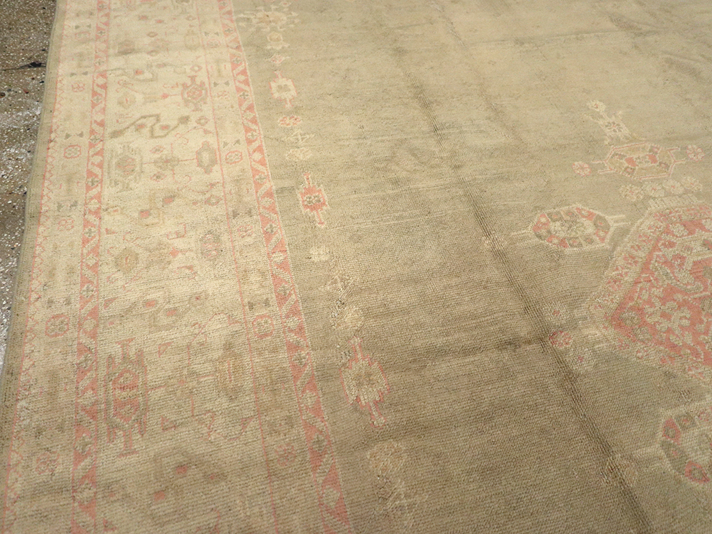 Antique Turkish Oushak Carpet, No.8850 - Gss