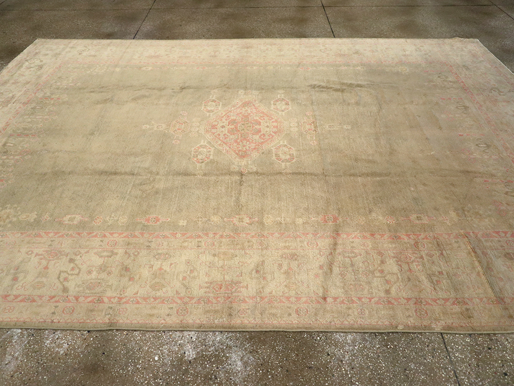 Antique Turkish Oushak Carpet, No.8850 - Gss