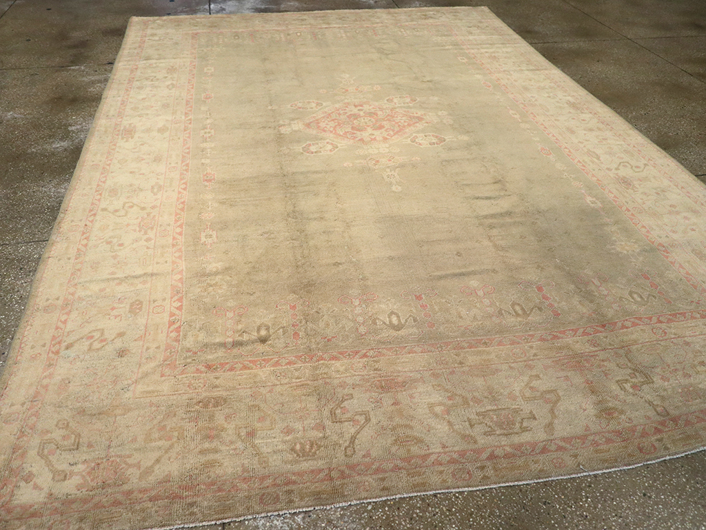 Antique Turkish Oushak Carpet, No.8850 - Gss