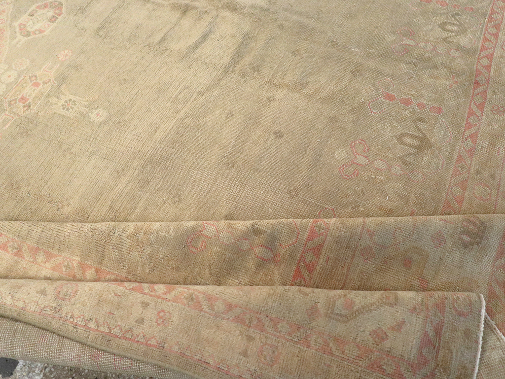 Antique Turkish Oushak Carpet, No.8850 - Gss