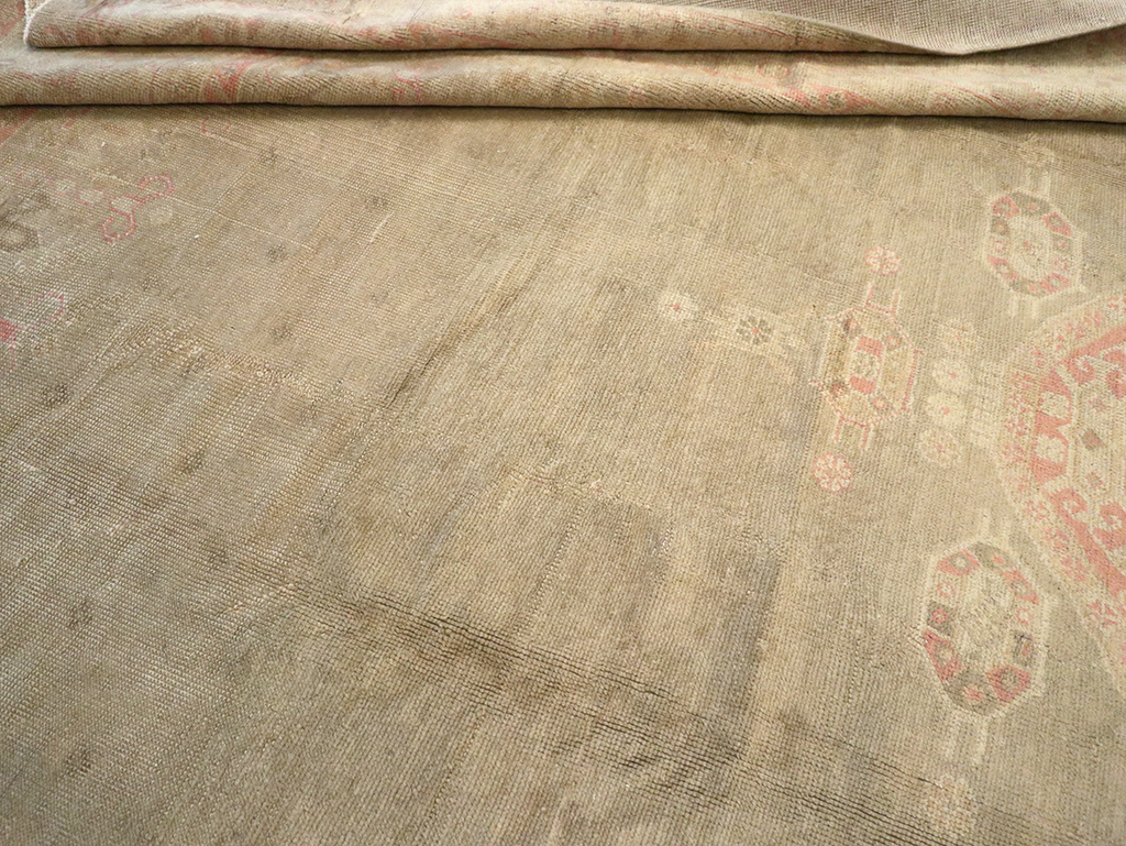 Antique Turkish Oushak Carpet, No.8850 - Gss