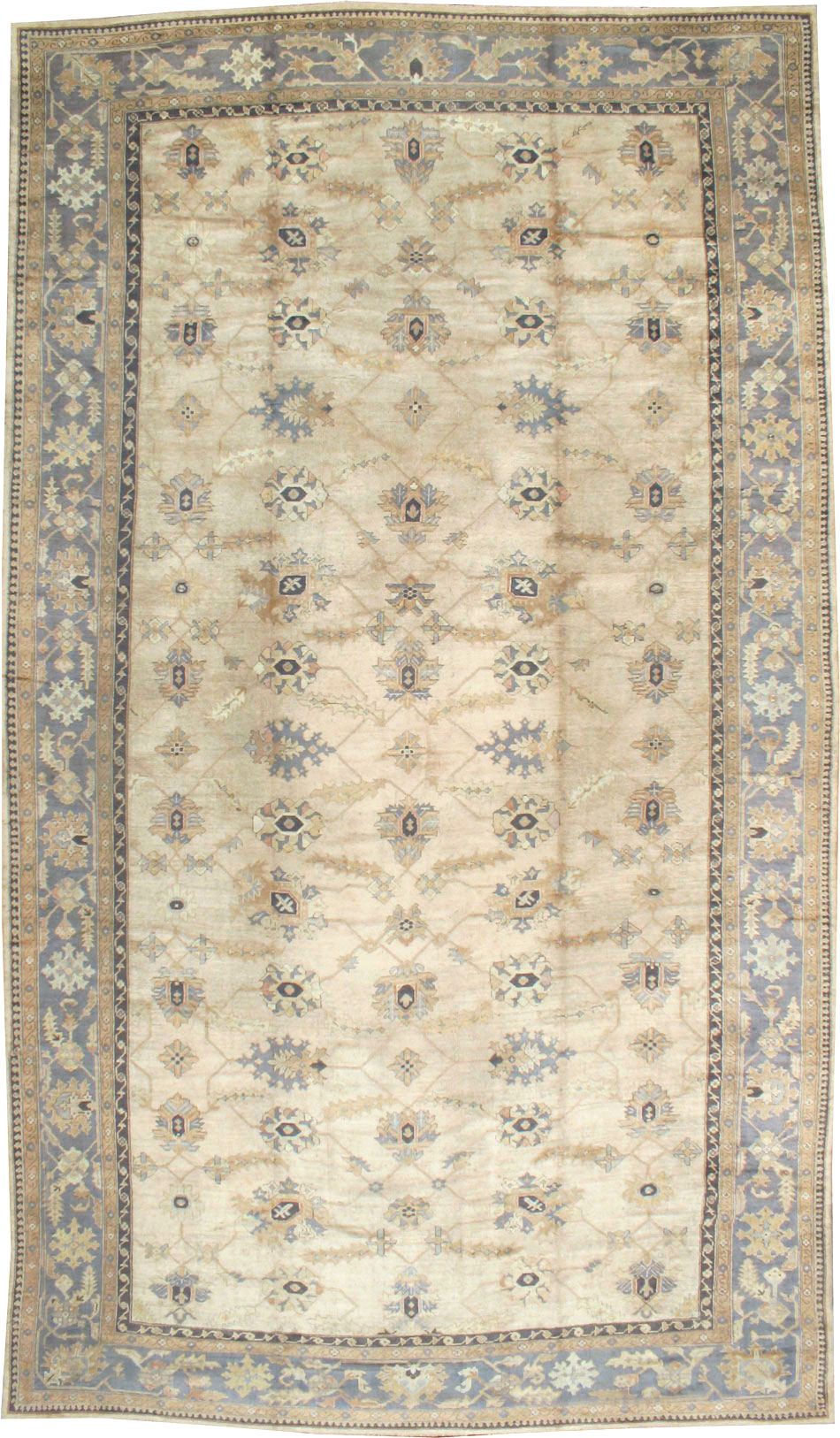 Antique Turkish Oushak Carpet, No.8859 - Gss
