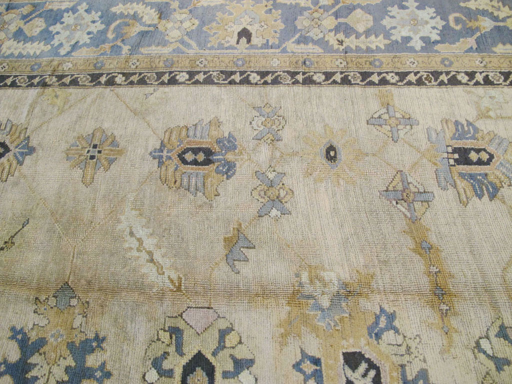 Antique Turkish Oushak Carpet, No.8859 - Gss