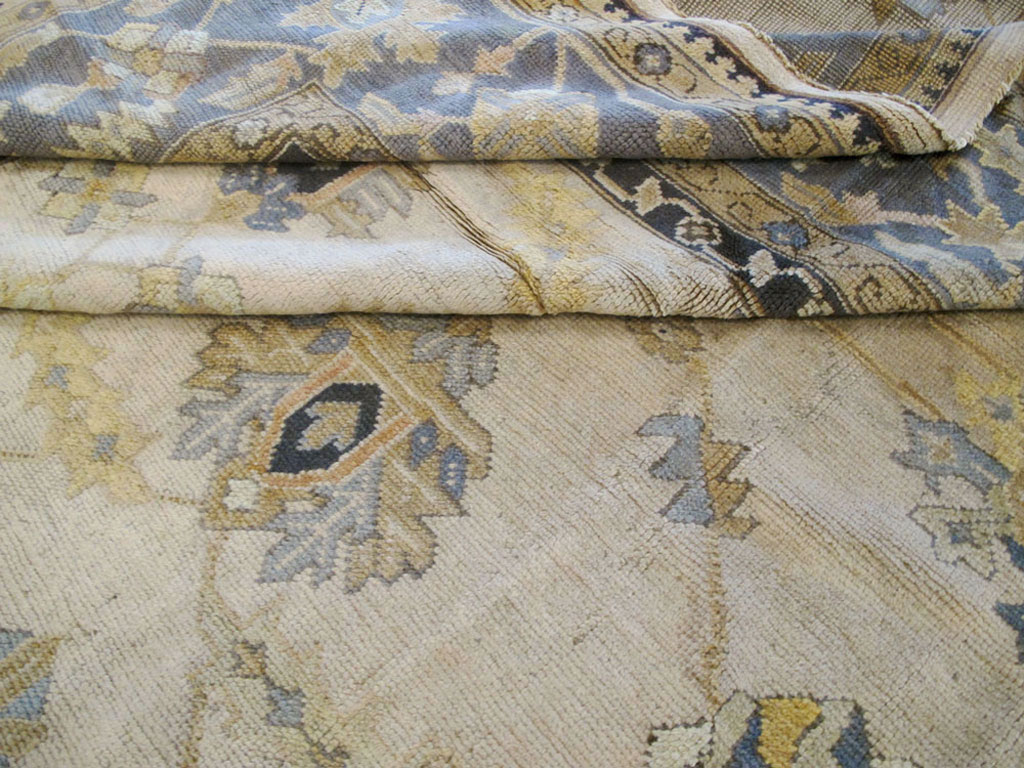 Antique Turkish Oushak Carpet, No.8859 - Gss