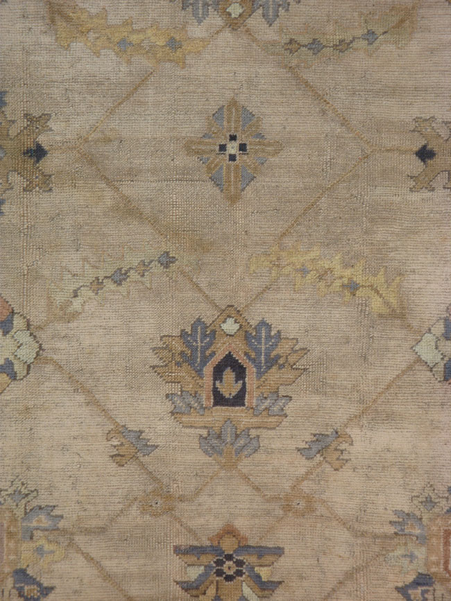 Antique Turkish Oushak Carpet, No.8859 - Gss