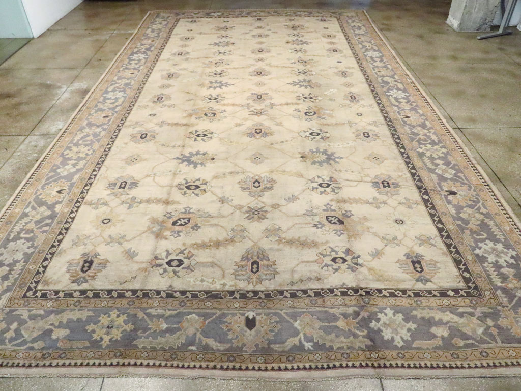Antique Turkish Oushak Carpet, No.8859 - Gss