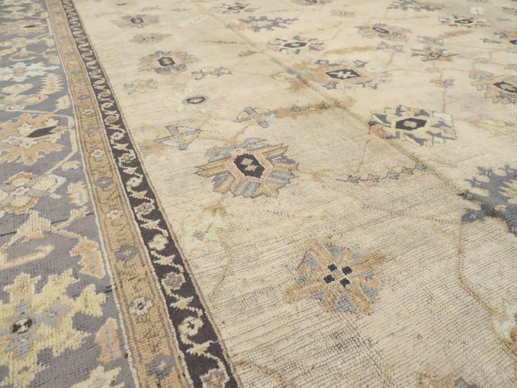 Antique Turkish Oushak Carpet, No.8859 - Gss