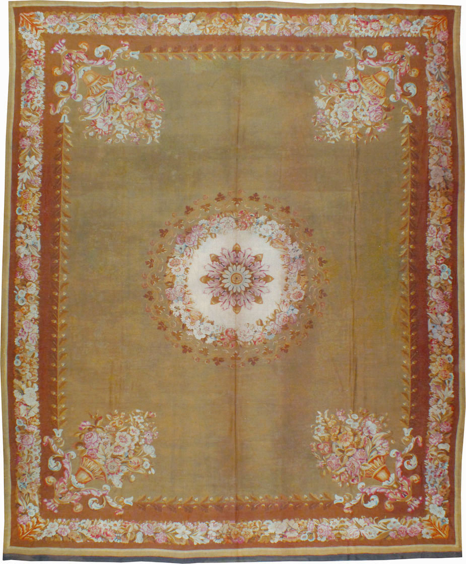 Antique French Aubusson Carpet, No.8866 - Gss