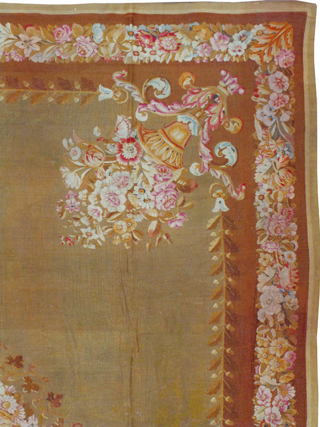 Antique French Aubusson Carpet, No.8866 - Gss