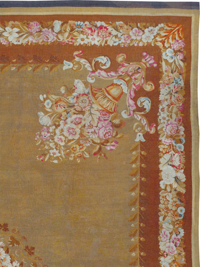 Antique French Aubusson Carpet, No.8866 - Gss