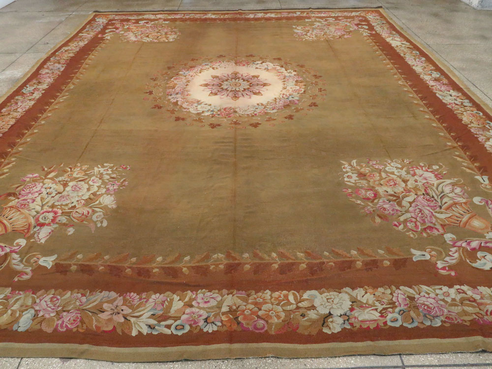 Antique French Aubusson Carpet, No.8866 - Gss