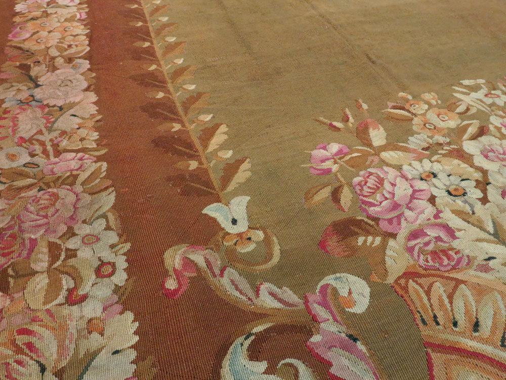 Antique French Aubusson Carpet, No.8866 - Gss