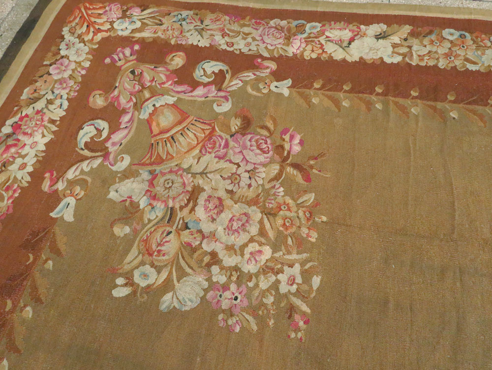 Antique French Aubusson Carpet, No.8866 - Gss