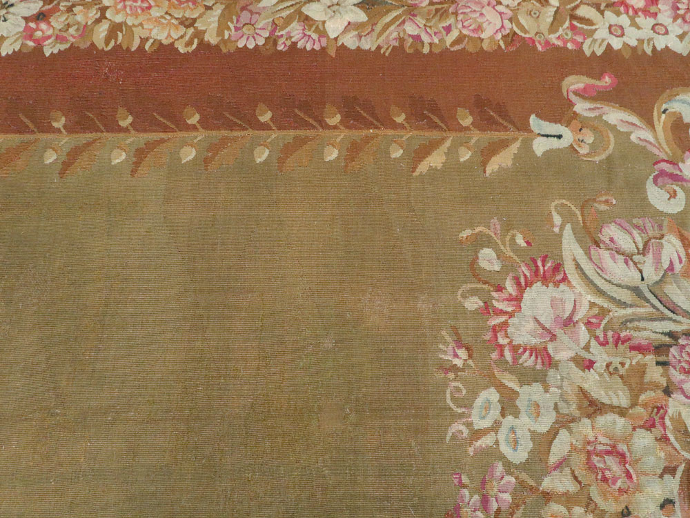 Antique French Aubusson Carpet, No.8866 - Gss