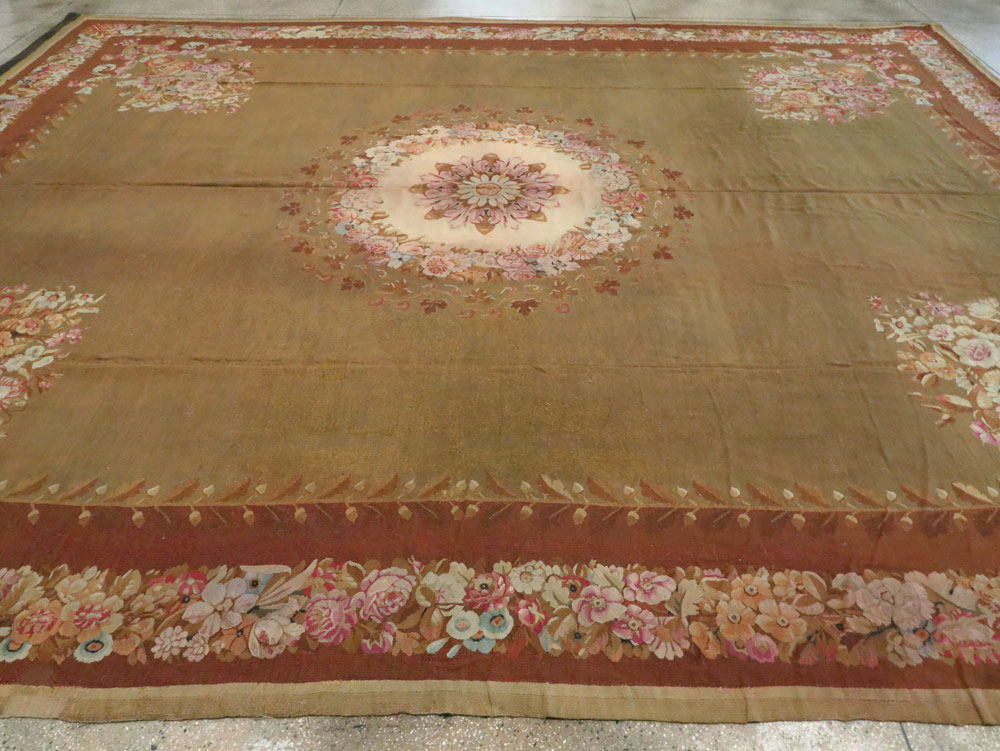 Antique French Aubusson Carpet, No.8866 - Gss