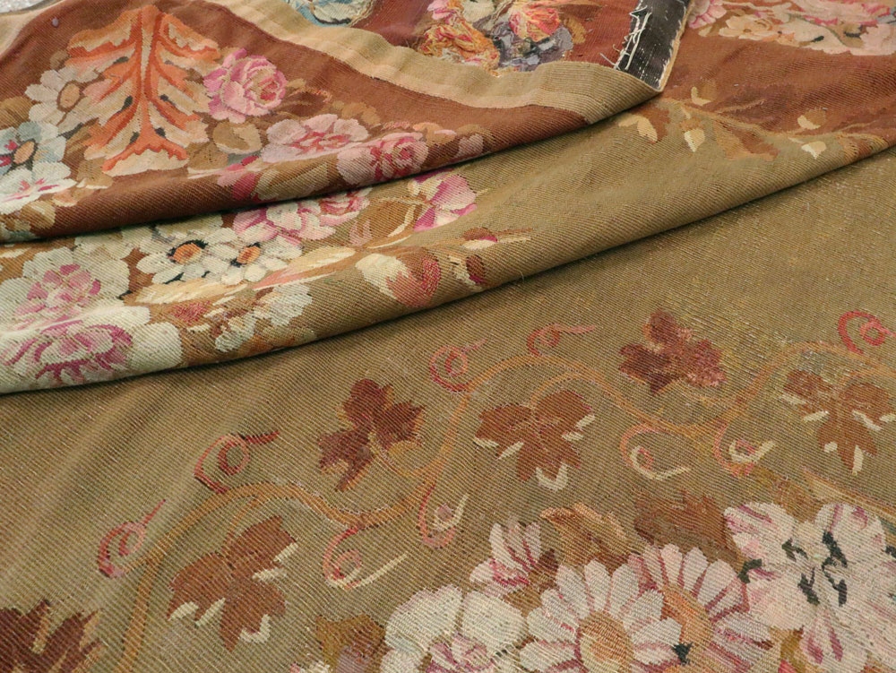Antique French Aubusson Carpet, No.8866 - Gss