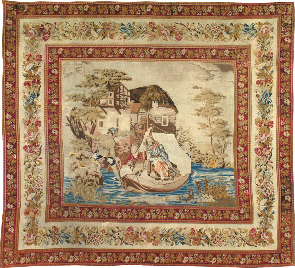Antique English Tapestry, No.8881 - Gss