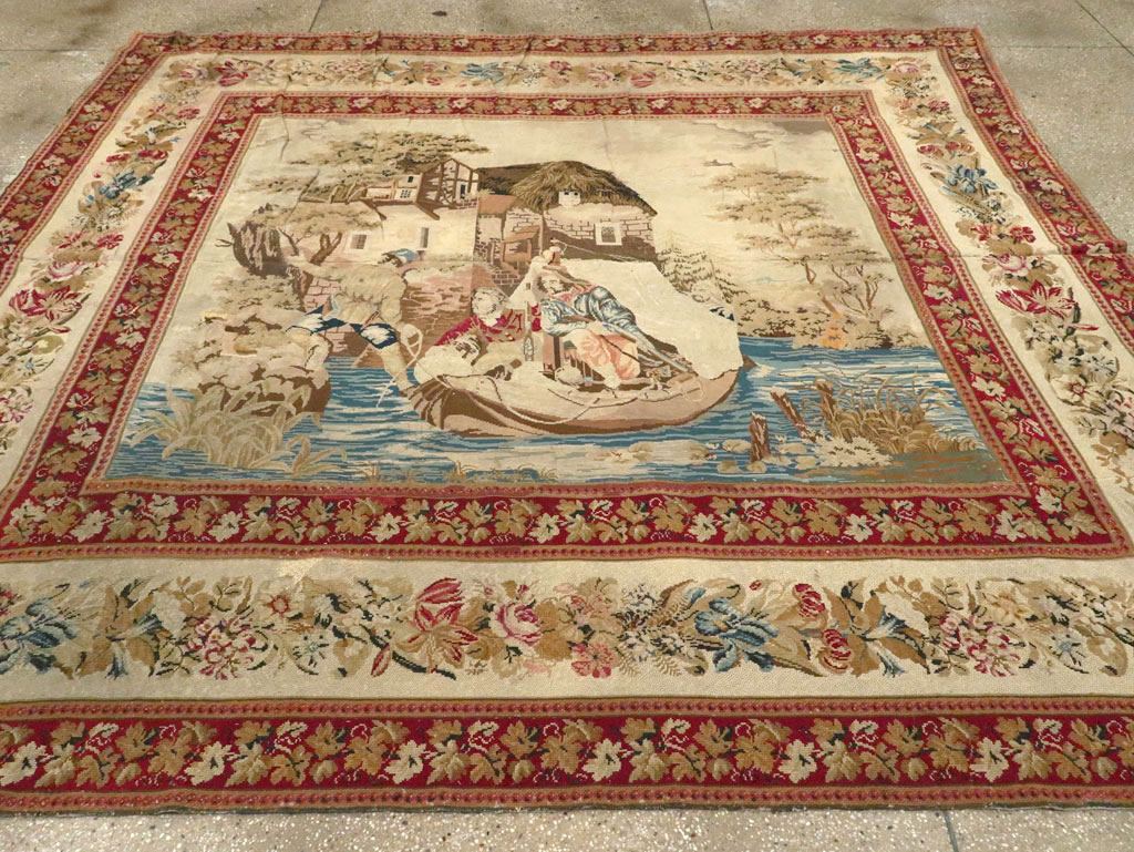 Antique English Tapestry, No.8881 - Gss