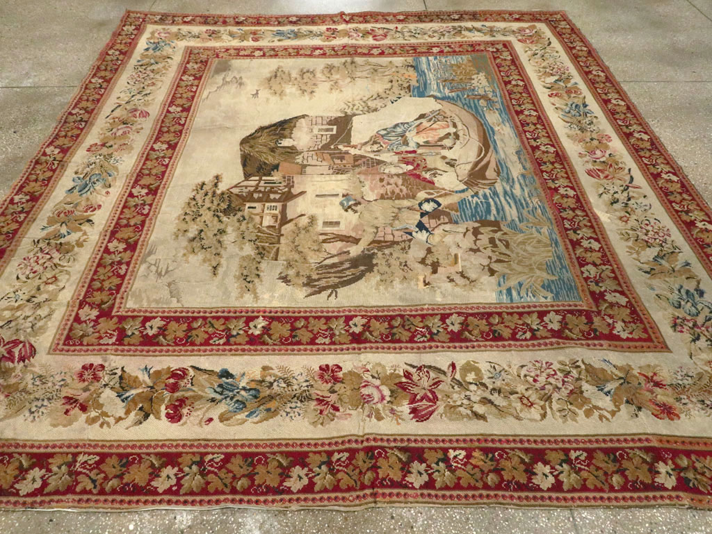 Antique English Tapestry, No.8881 - Gss